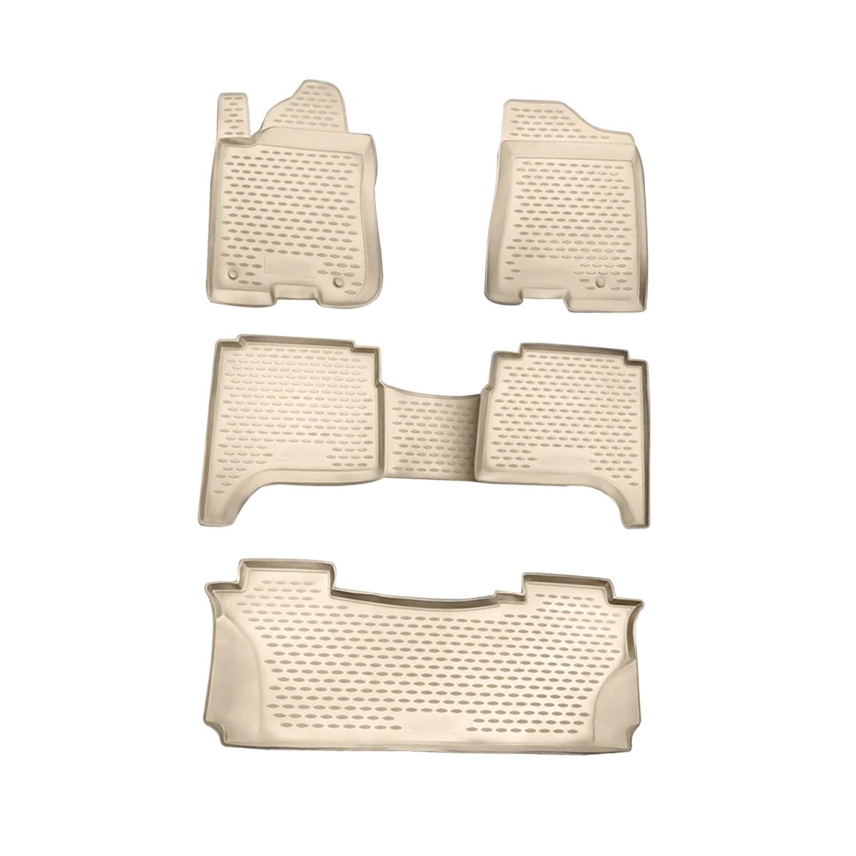 INFINITI QX56 Floor Mats - Omac - Rubber TPE 5 Pcs - Beige - 2004-2008